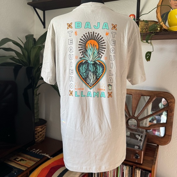 NWOT Men's BAJA LLAMA AGAVE EL SATIVO - CREAM PRIMO GRAPHIC TEE - Picture 4 of 6